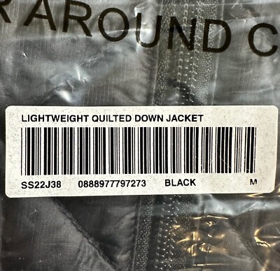 Supreme Spellout Quilted Lightweight Down Jacket Men's size Medium