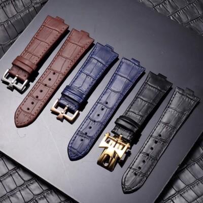 25x7 mm Blue Leather Strap/Band fit Vacheron Constantin watch
