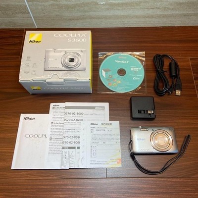 Nikon COOLPIX S3600 20.1MP Digital Camera - Silver for sale online