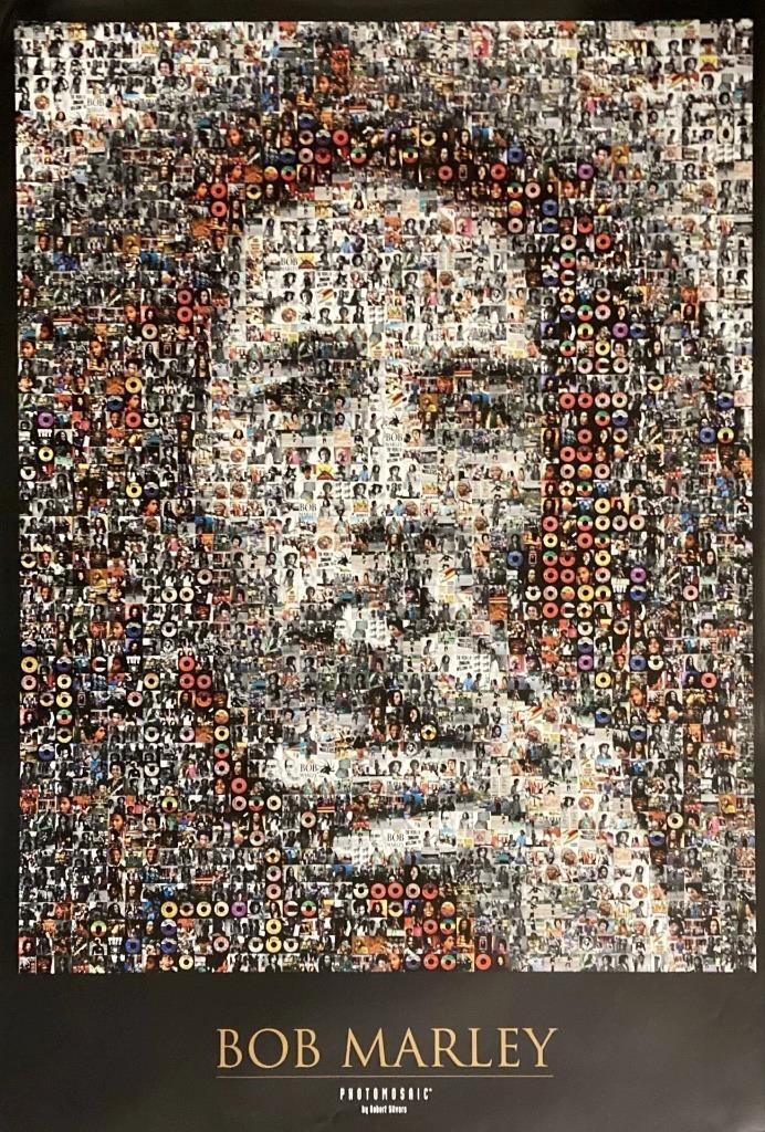 Bob Marley Photomosaic Poster by Robert Silvers 36x24 Reggae