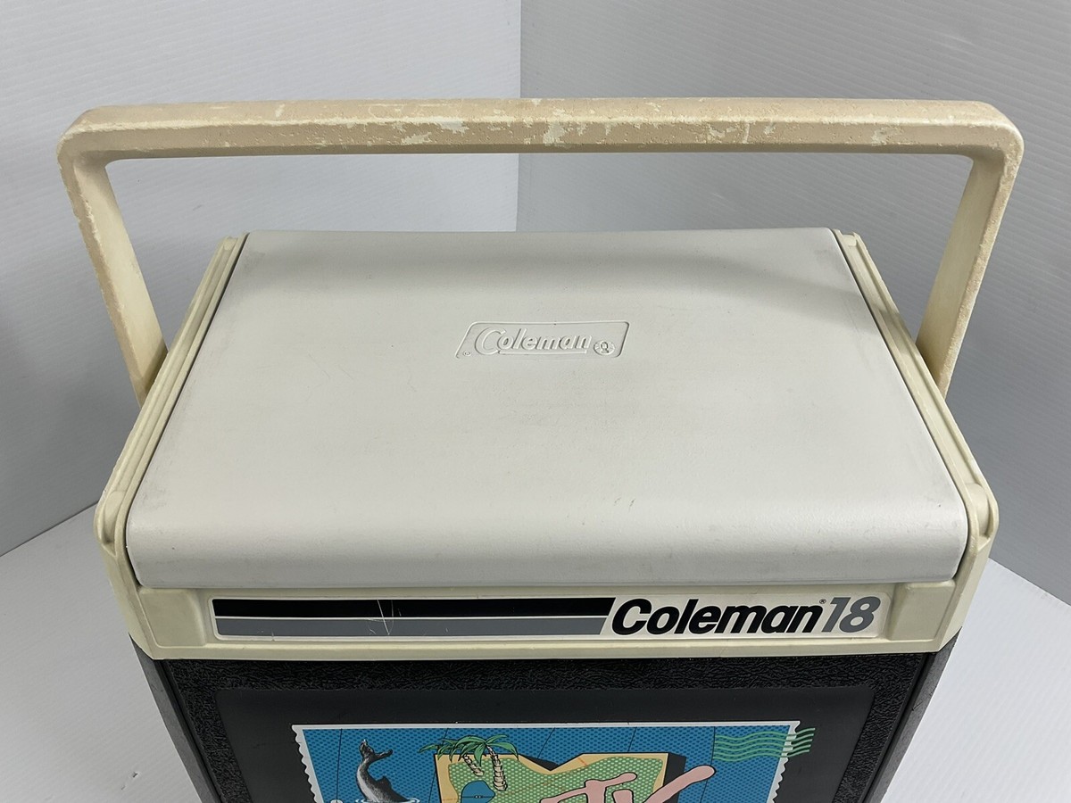 Vtg 1990 Coleman 18 MTV Music Television USA Cooler 5218 Flip Top