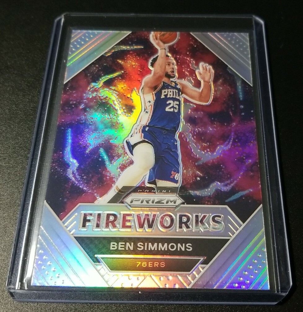 2020-21 Panini Prizm BEN SIMMONS Fireworks Prizm Silver Insert #4
