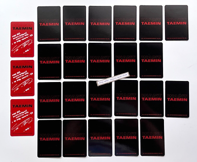 SHINee TAEMIN WANT Kihno Kit Black Red 2 Type ＆ 25 Photocards