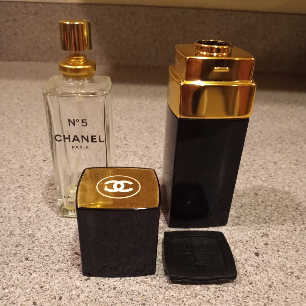 Vintage 2.5 Oz Chanel No 5 Eau de Toilette EDT Spray Case Only +