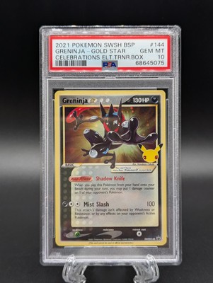 Greninja Gold Star SWSH144 Holo PSA 10 Celebrations Elite Trainer