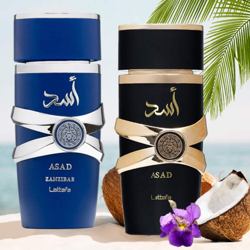 Lattafa Asad Men's Perfume Combo Asad Black & Asad Zanzibar 100 ML