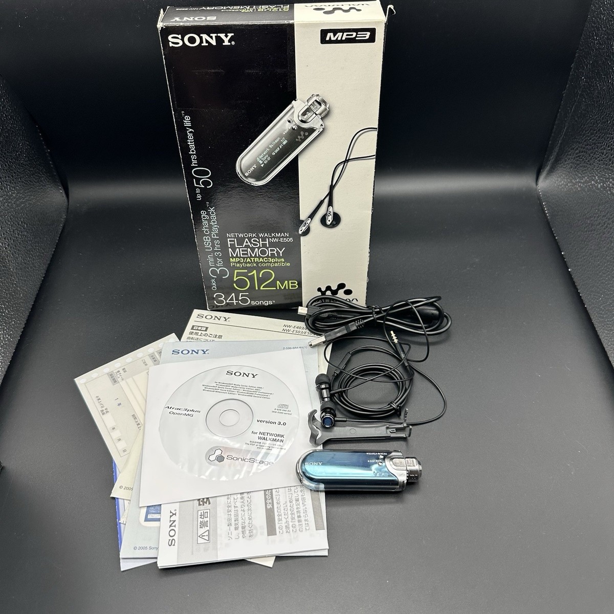 SONY NW-E505 Net Work Walkman Portable Audio Player 512 MB Blue