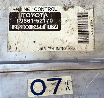 Toyota Porte CBA-NNP11 89661-52170 Engine control unit Oem Jdm