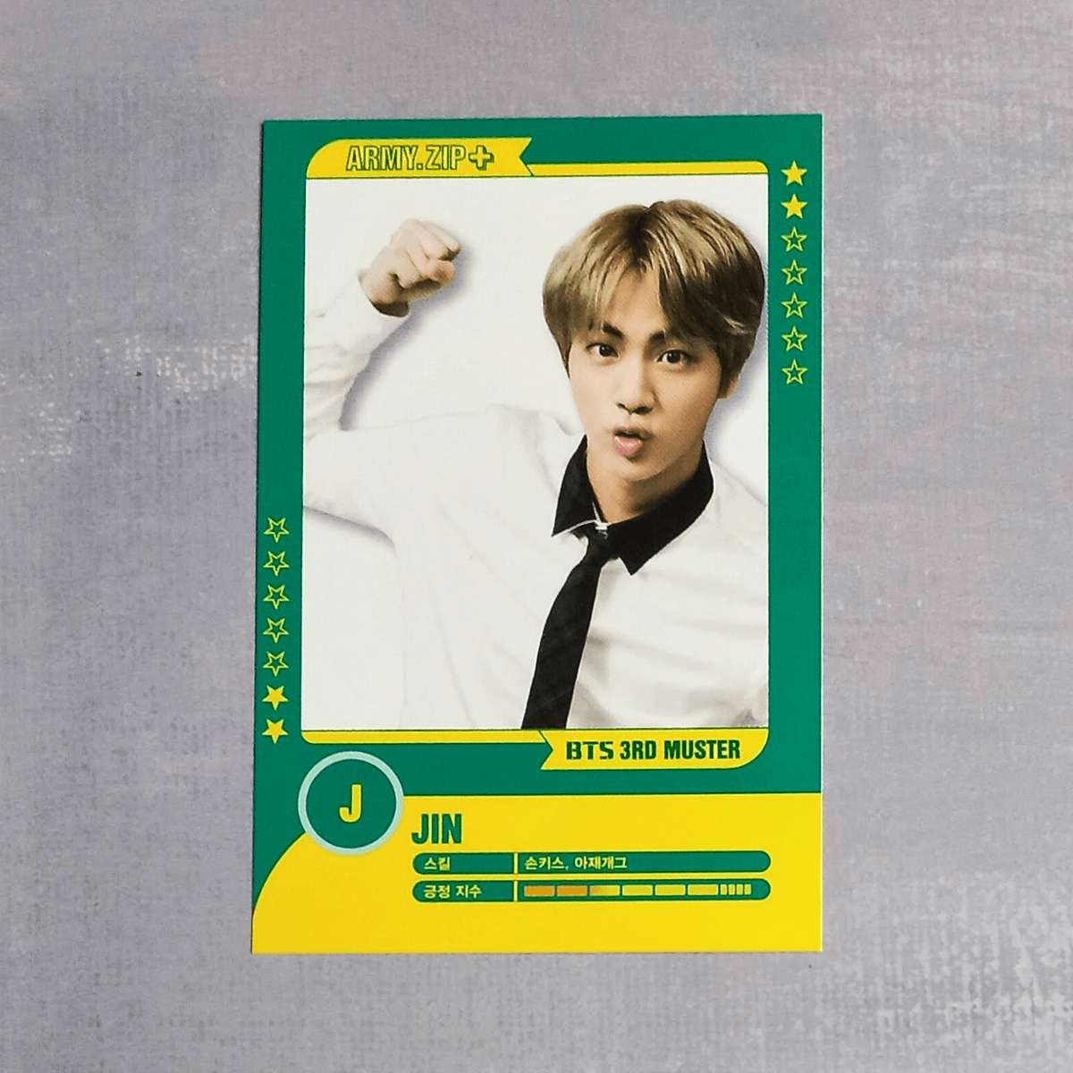 BTS 3rd Muster Seoul ARMY Zip+ Official Player Card Set - Jin