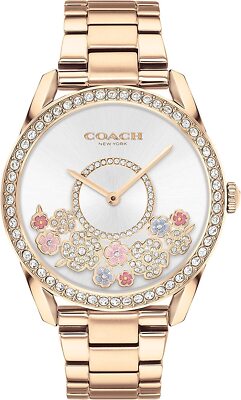 Coach 14503776 Preston Crystal Accented Rose-Gold Tone Women's