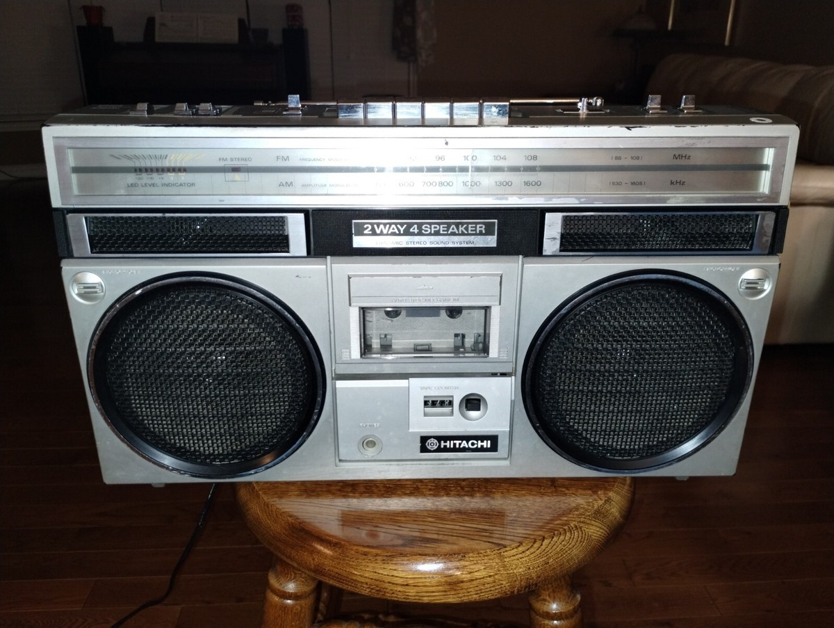 Rare Vintage Hitachi TRK 7250HC Cassette & Radio Boombox. Fully