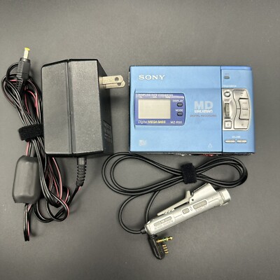SONY MZ-R50 Portable Minidisc Recorder Blue Playback & Recording