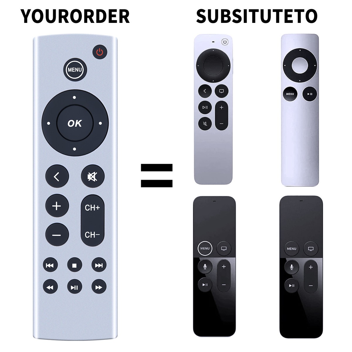 Universal Remote For Apple TV 4K/ Gen 1 2 3 4/ HD A2843 A2737