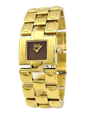 D&G Dolce & Gabbana DW0475 Women's Quotes Analog Yellow Gold Watch