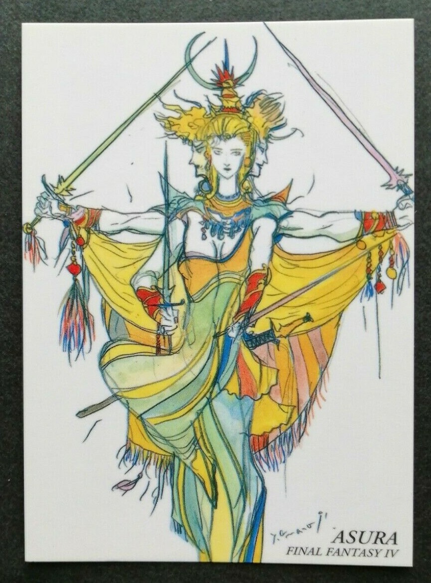 ASURA Final Fantasy 4 Art Museum Card FF4 Japan Yoshitaka Amano