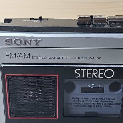 SONY WA-66 FM / AM Radio Cassette Recorder Tested Works | eBay