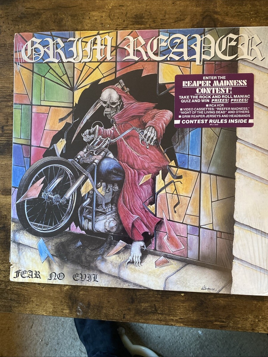 New GRIM REAPER fear no evil VINYL LP 1985 RCA/Ebony England