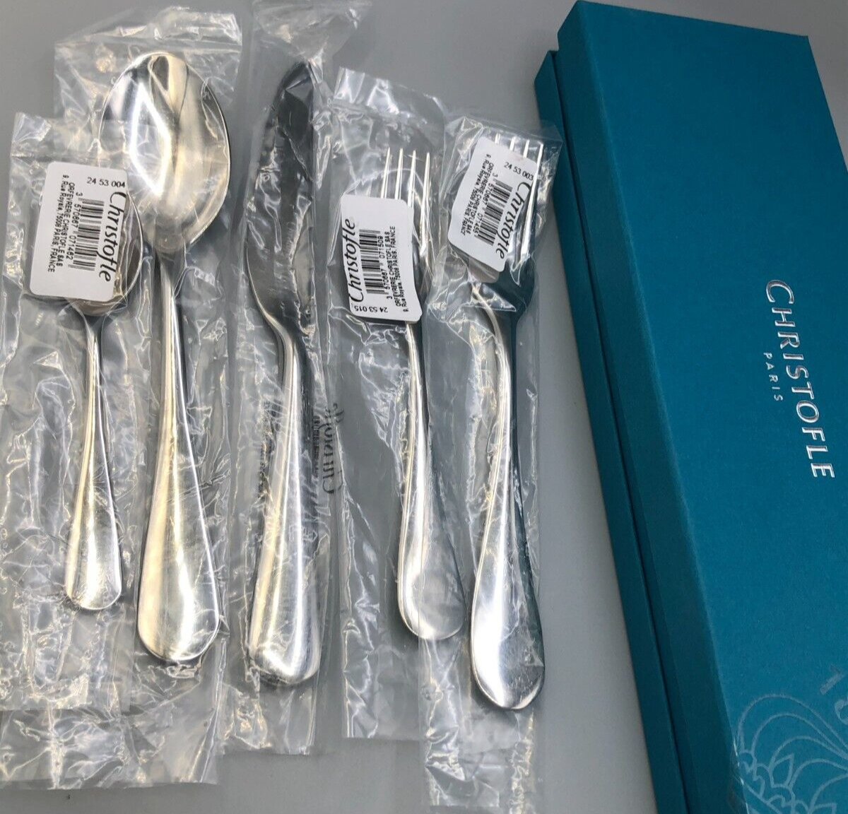 Origine by Christofle France Stainless 5 piece Place Setting, New
