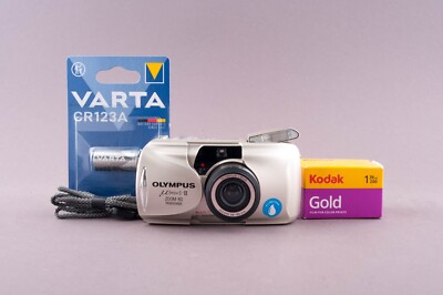 Olympus MJU II Zoom 80 Quartz Date 35mm Point & Shoot Film Camera