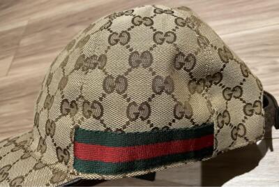 GUCCI GG Baseball Cap Web Stripes Unisex Size M58 Preowned