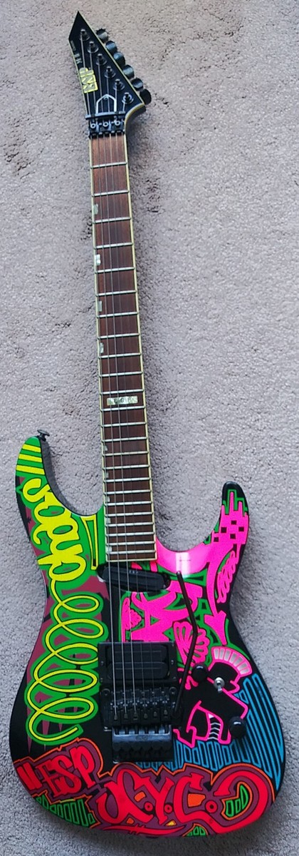 ESP 1987 MII Custom Guitar GRAFFITI QUEENSRYCHE Michael Wilton