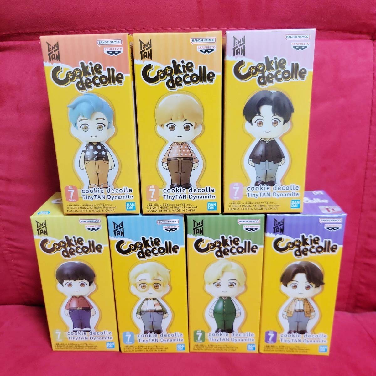 BTS TinyTAN Dynamite Cookie Decolle Figure Complete Set of 7