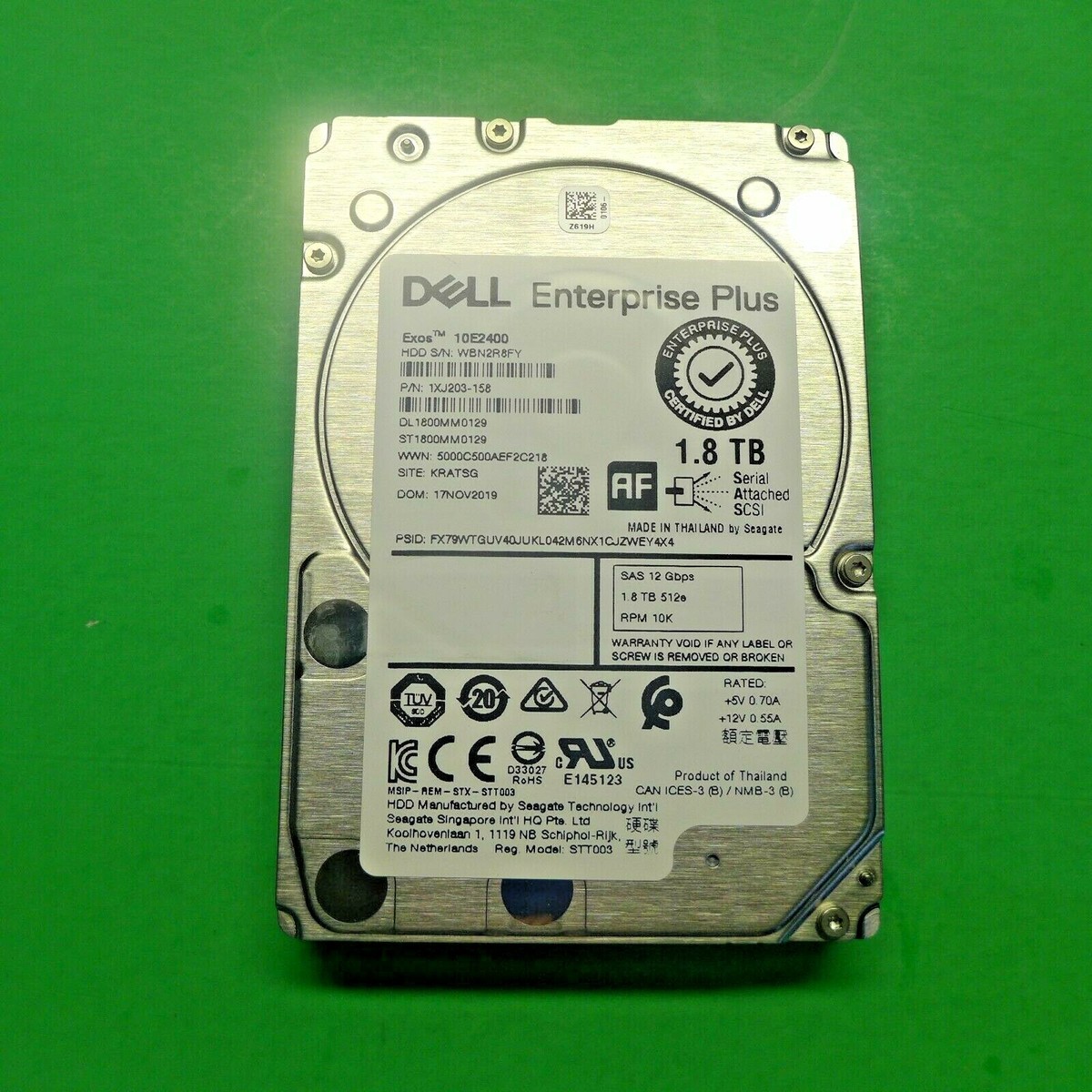 Dell Enterprise Plus Exos 10E2400 1.8TB 12Gbps SAS Hard Drive