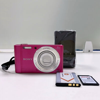 Sony CyberShot DSC W810 20.1 MP Digital Camera W/Battery & Charger