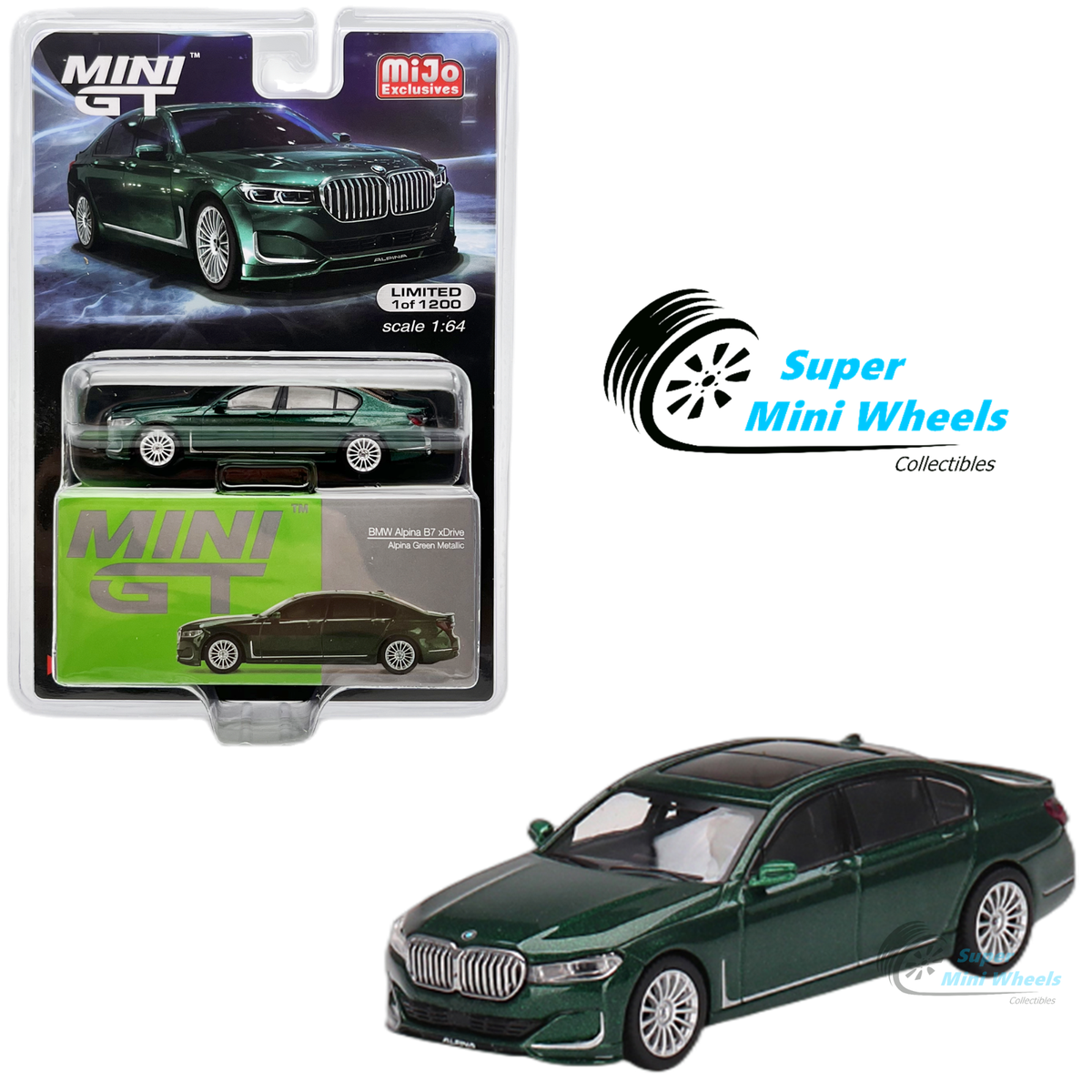 Mini GT 1:64 BMW Alpina B7 xDrive Alpina Green Metallic #498 | eBay