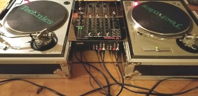 DJ Controller Setup Technics SL-1200 MK2 Vestax PMC 170A Shure