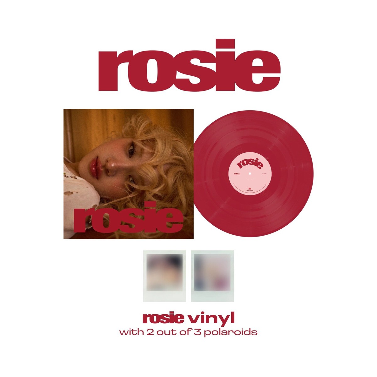 Rosé Rosie Limited Red Vinyl W/ 2 Polaroids & Bonus Track *Sealed