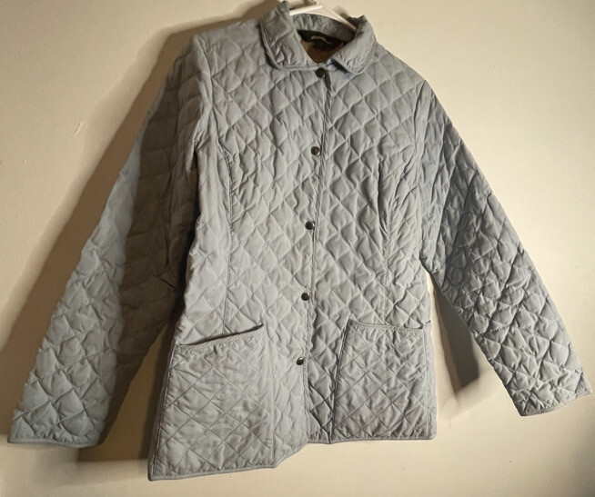 Women's Eddie Bauer Diamond Quilted Down Filled Jacket Light Blue