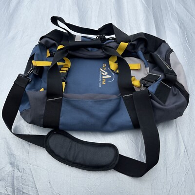 Olympia Casual Gear Travel Bag Blue Yellow Adventure Team Duffel