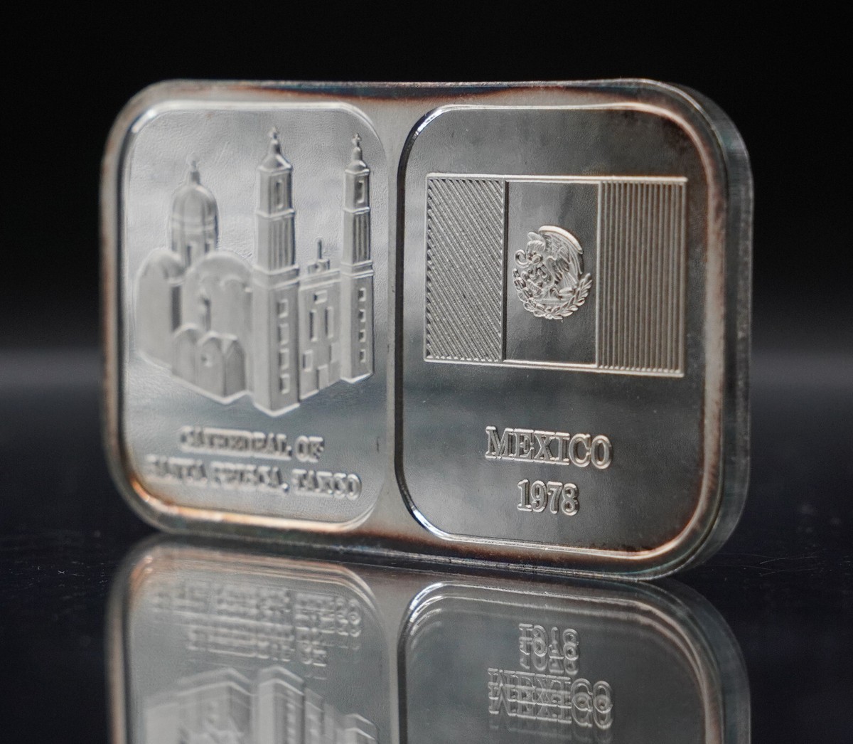 1978 Mexico Rosario Cathedral Santa Prisca Taxco 1oz 999 FINE