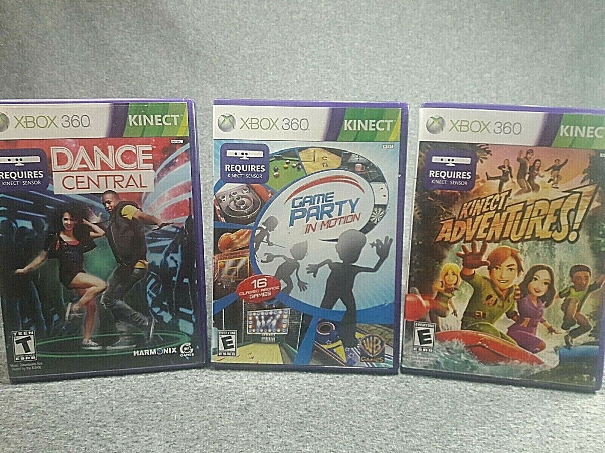 Xbox 360 Kinect Games Lot of 3 (Game Party Motion, Dance Central