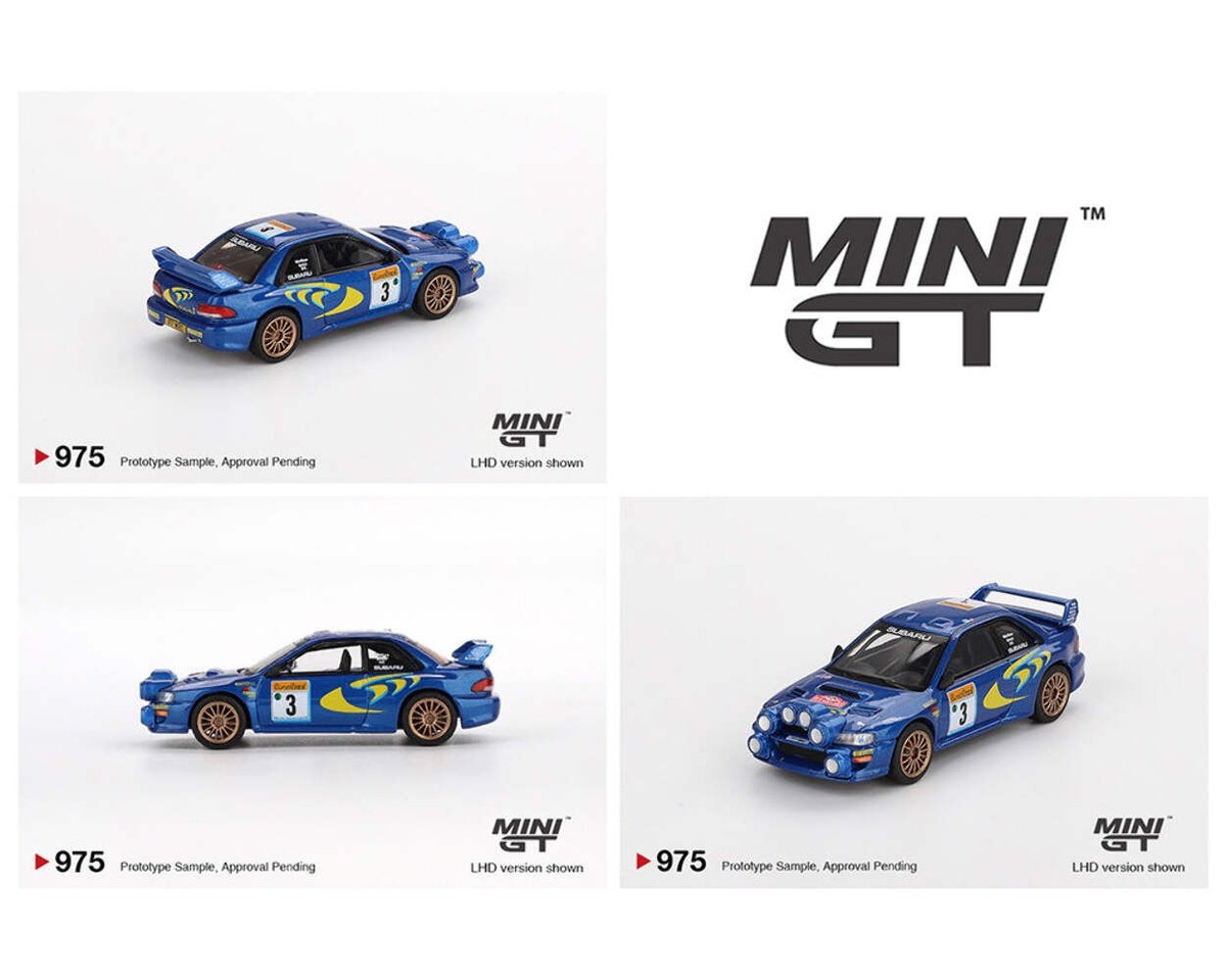 Mini GT #975 Subaru Impreza WRC98 1998 Rally Monte Carlo 3rd Place