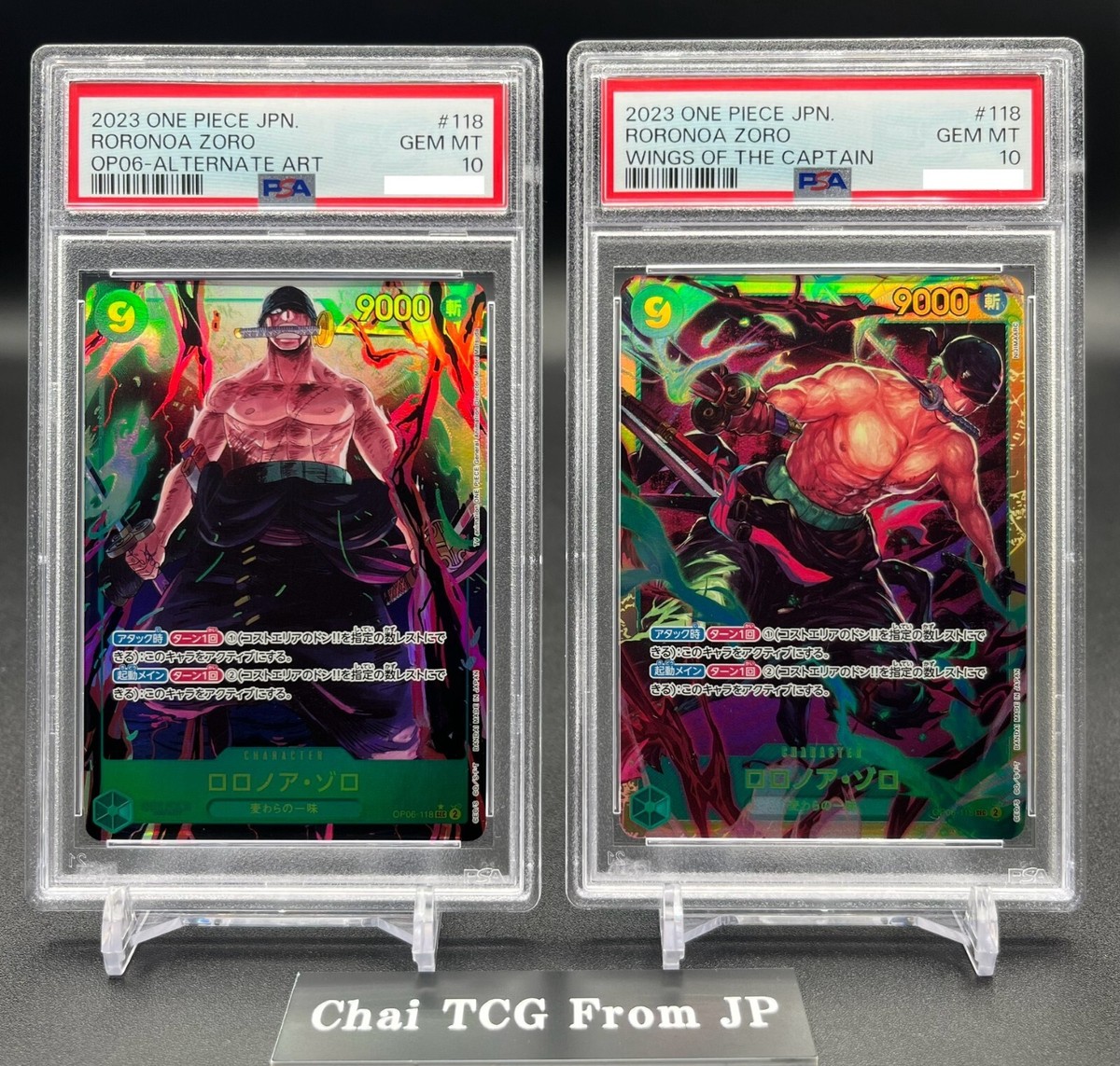 PSA 10 Roronoa Zoro OP06-118 SEC Parallel Set ONE PIECE Card Game