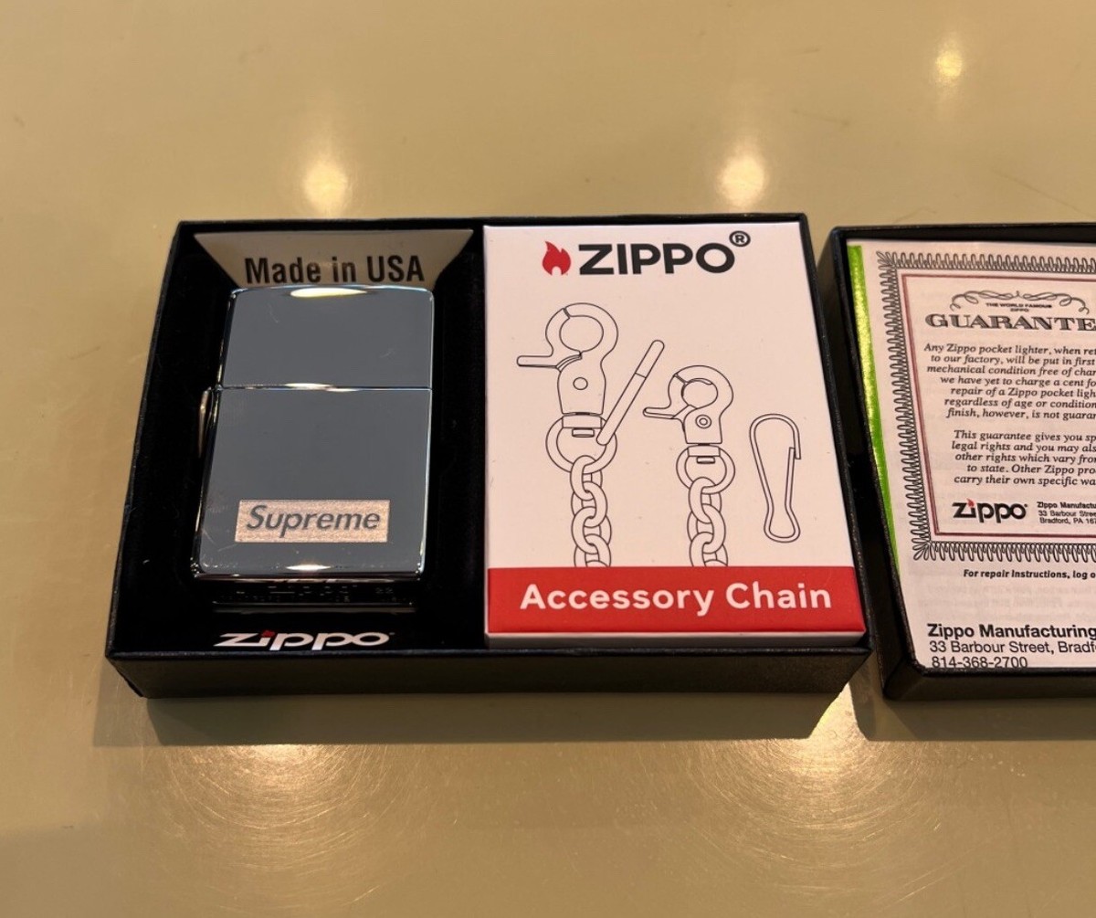 Supreme Zippo With Chain Lighter (SILVER) | eBay
