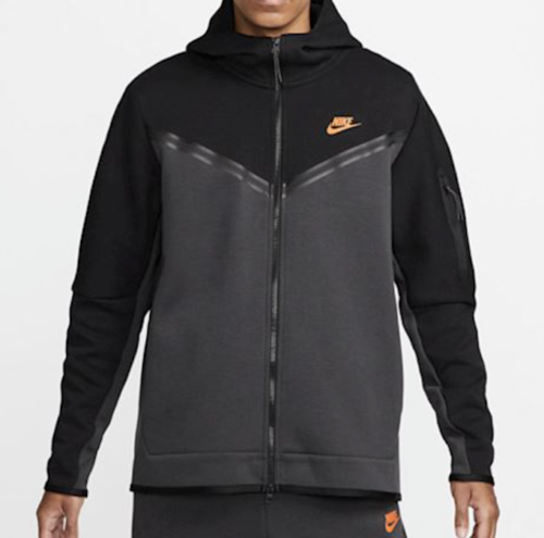 NIKE TECH FLEECE FULL ZIP HOODIE SIZE XL (DV0537 010) BLACK / DARK