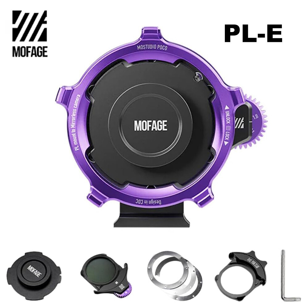 MOFAGE POCO PL-E Drop-In Filter Lens Adapter for PL Lens to Sony E
