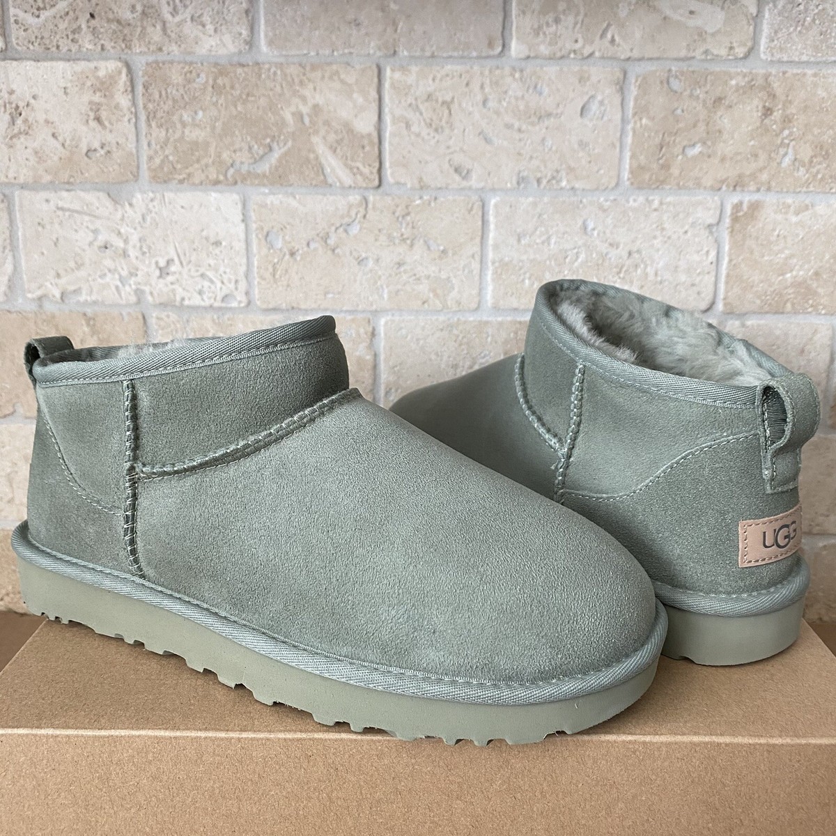 UGG Classic Ultra Mini Shaded Clover Water-resistant Suede Boots