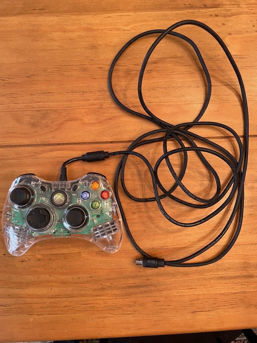 Xbox 360 Wired Clear Afterglow Controller Model PL-3602 | eBay