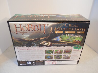 THE HOBBIT 4D PUZZLE MIDDLE-EARTH CITYSCAPE PUZZLE, OPEN BOX