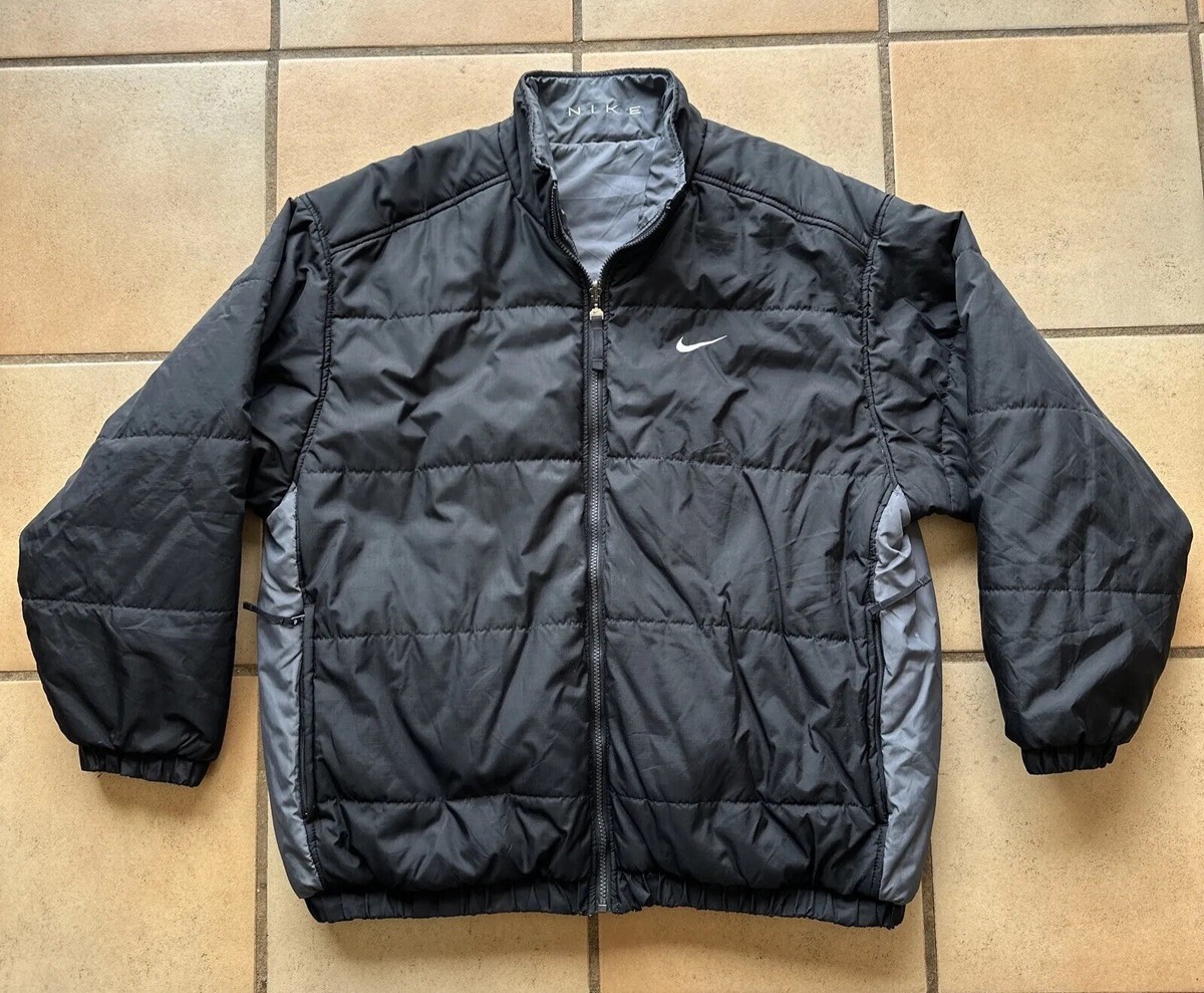 Vintage Nike Mens Large 90s Reversible Puffer Jacket | eBay