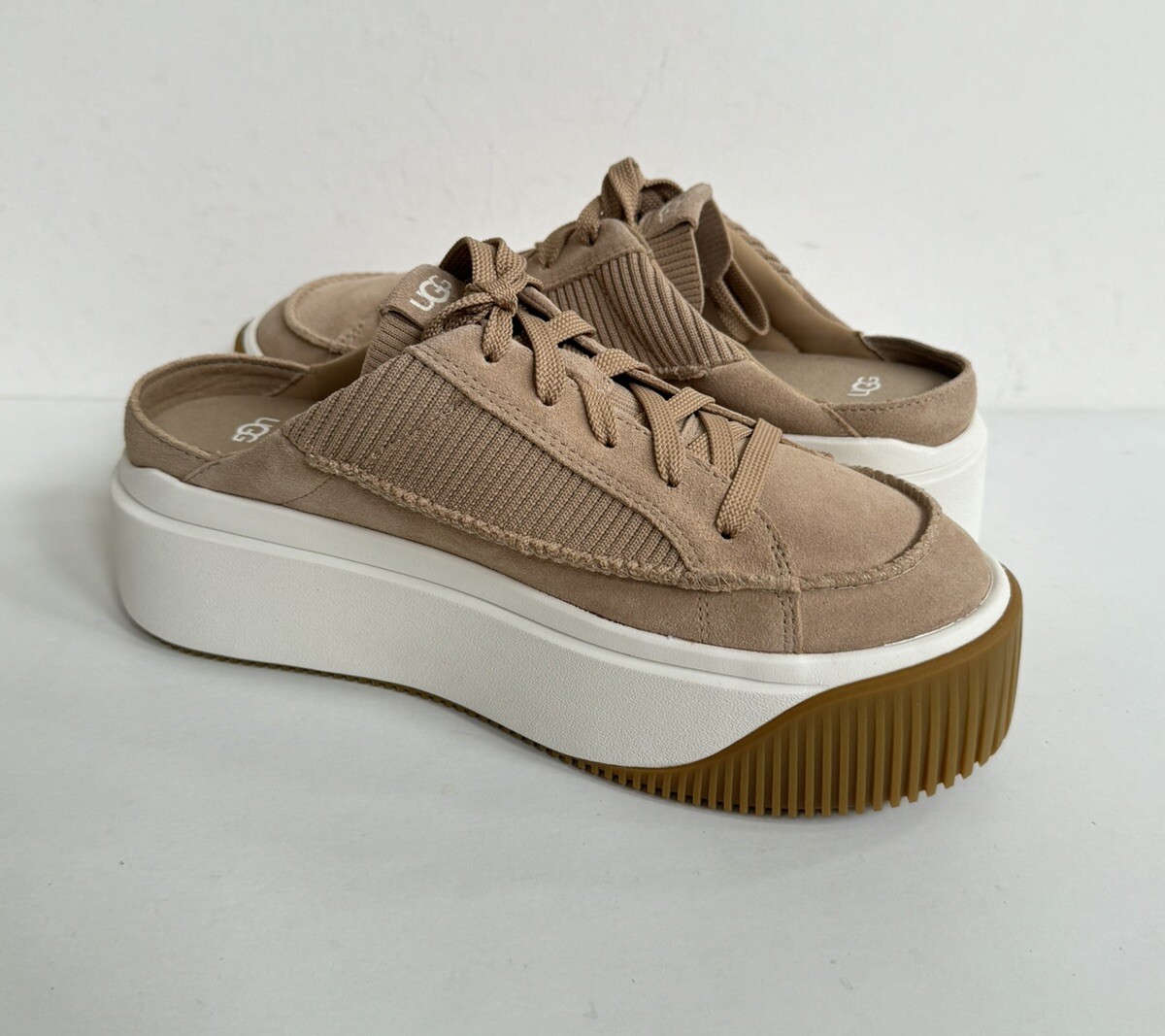 UGG EZ-DUZZIT MULE SAND PLATFORM SNEAKER SHOES US 9.5 / EU 40.5