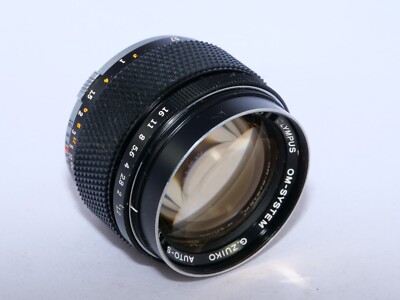 Olympus G. Zuiko Auto-S 55mm f1.2 FAST OM Normal Lens. Caps. CLA'd