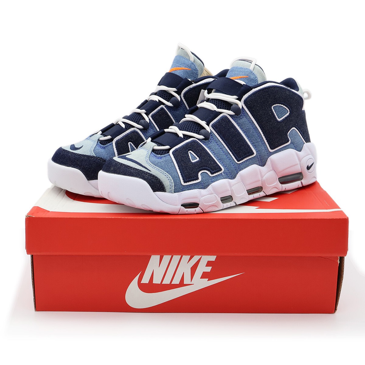 CJ6125-100 Nike Air More Uptempo 96 Denim White Obsidian Total