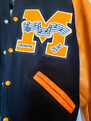 NEFF Men's Varsity Coat Wool/Leather Red, Blue Letterman's Jacket