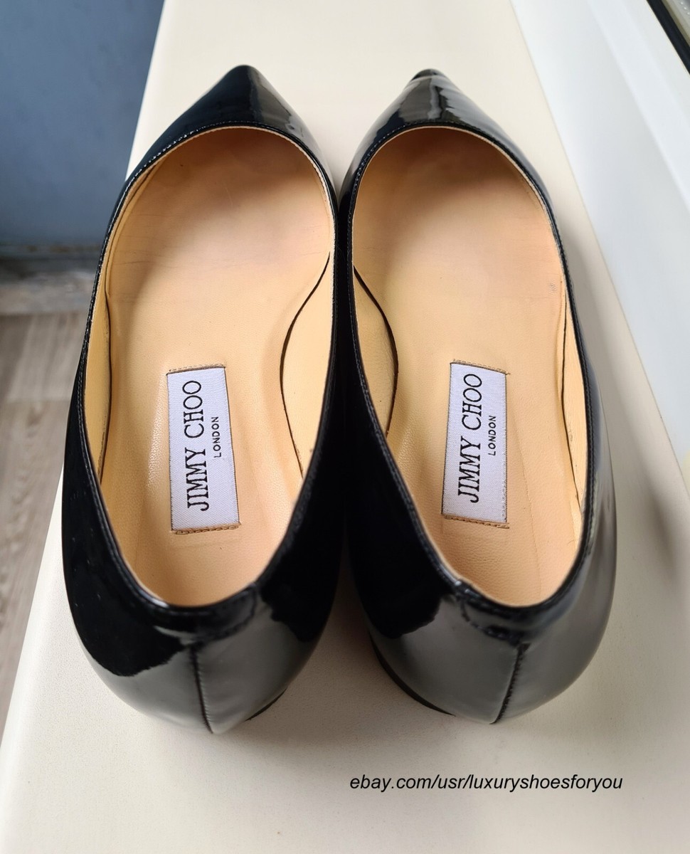 JIMMY CHOO Alina Black Patent Leather Flats gr. 37 | eBay