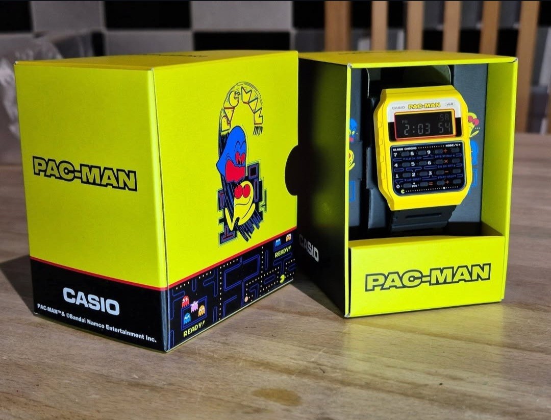 Casio x PAC-MAN CA-53WPC-1B Limited Edition Calculator Watch – New